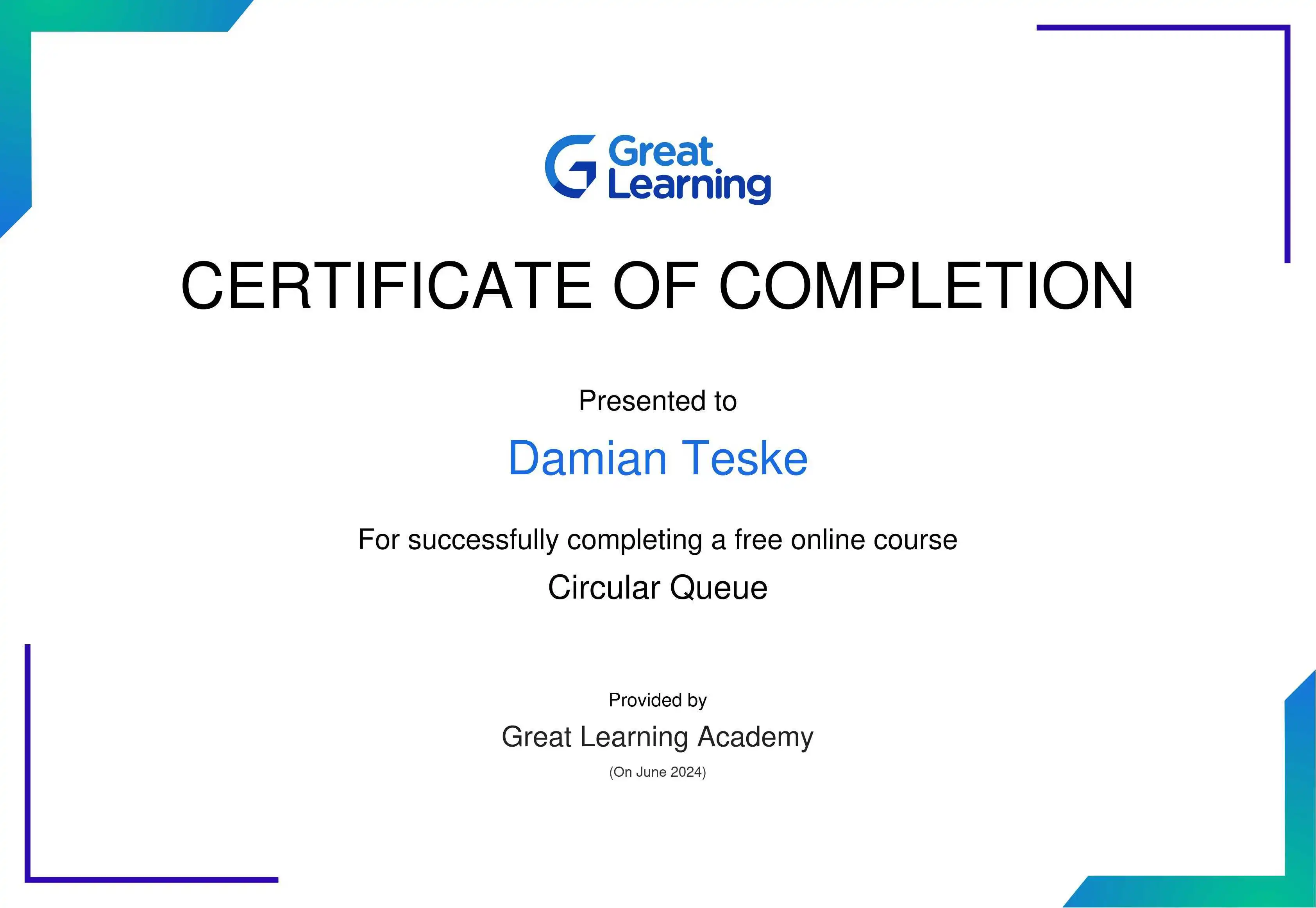 Great Learning Academy Circular Queue