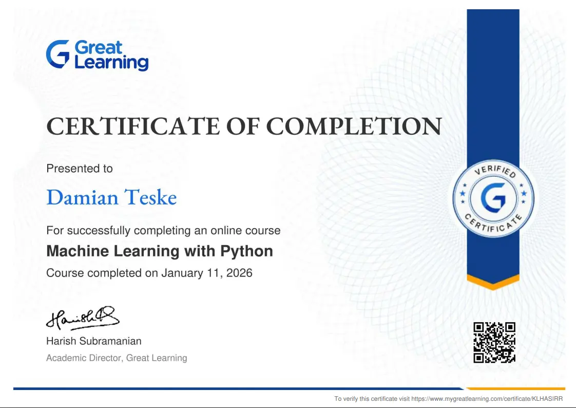 Machine learning with Python