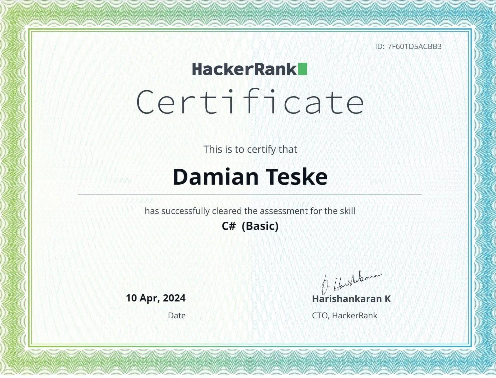 HackerRank C#