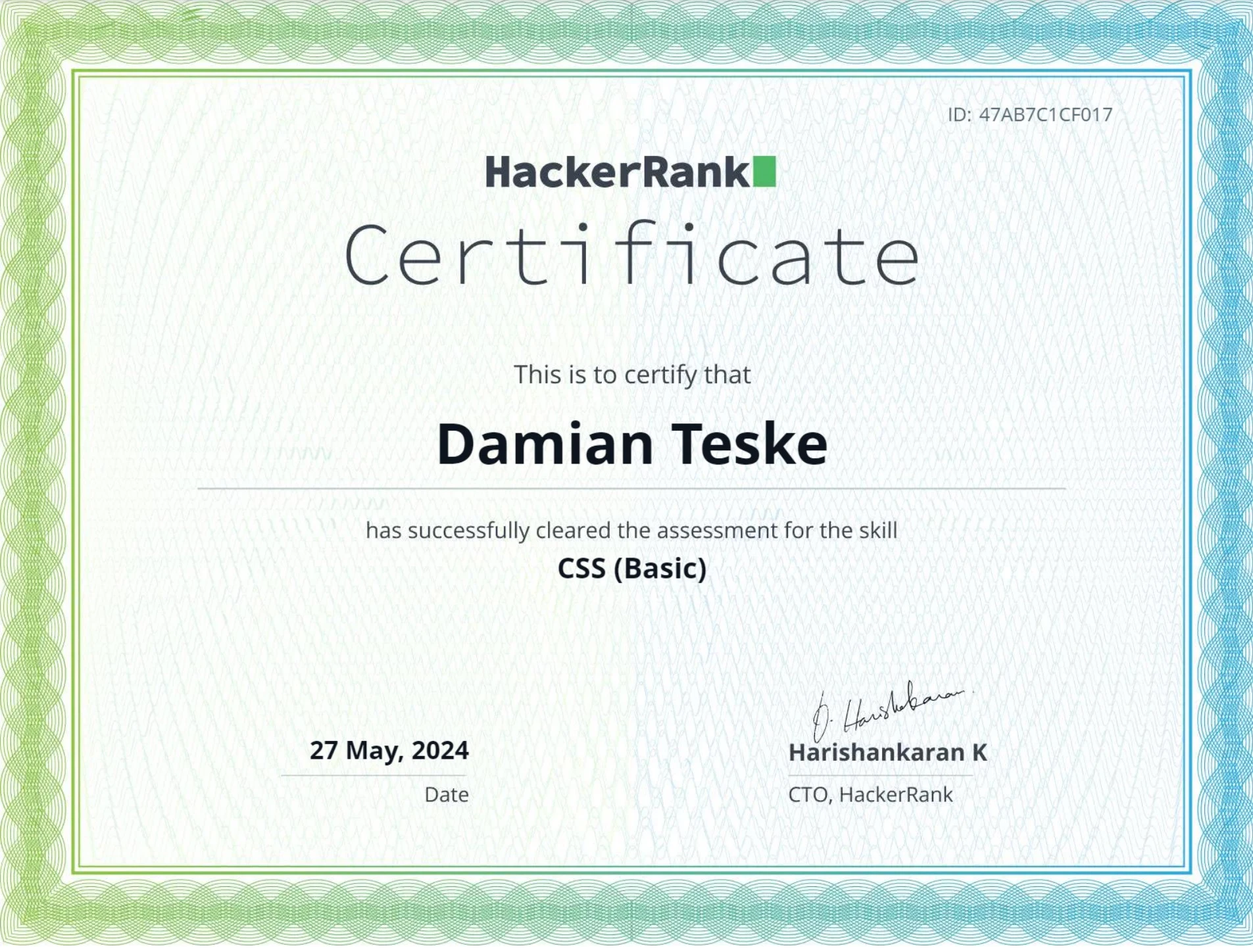 HackerRank CSS