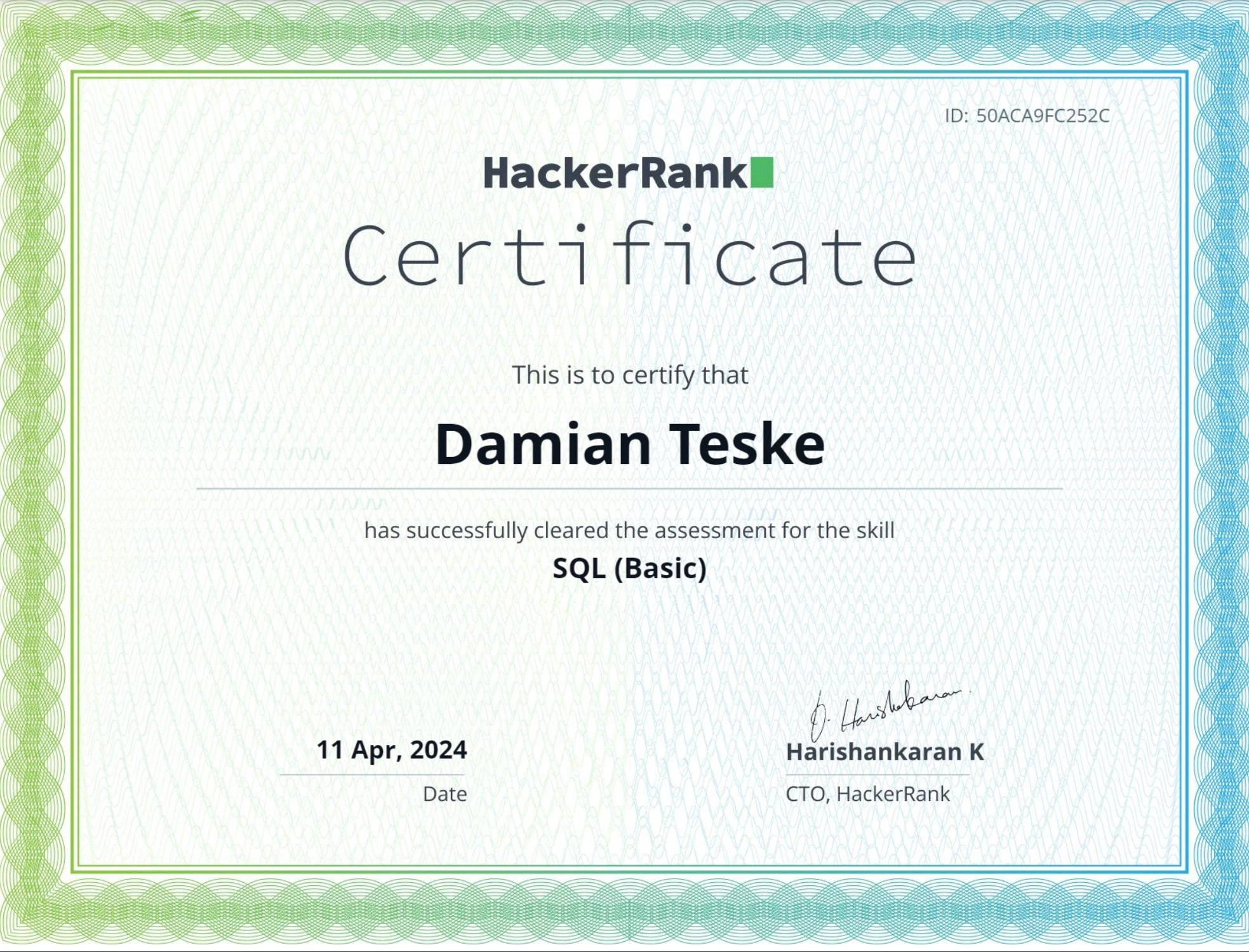 HackerRank SQL